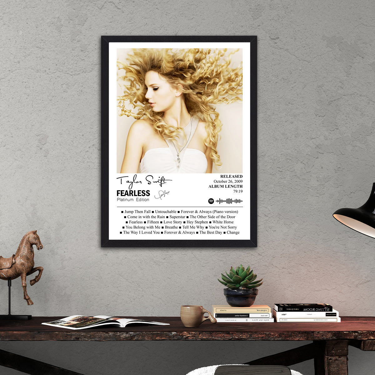 Taylor Swift Fearless Platinum HD Metal Wall Art