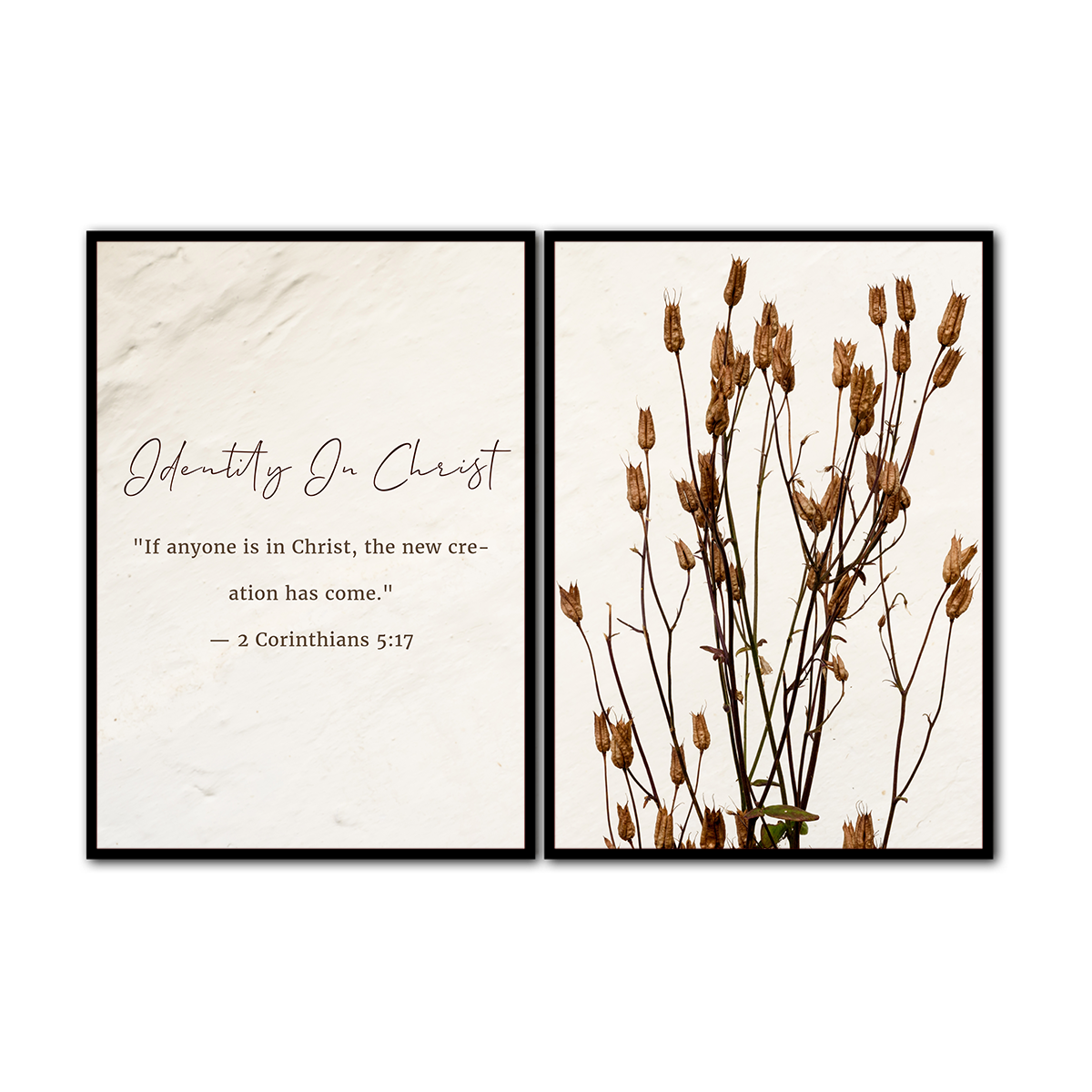 Christian Quote – Identity in Christ - 2 Panel Metal Wall Art