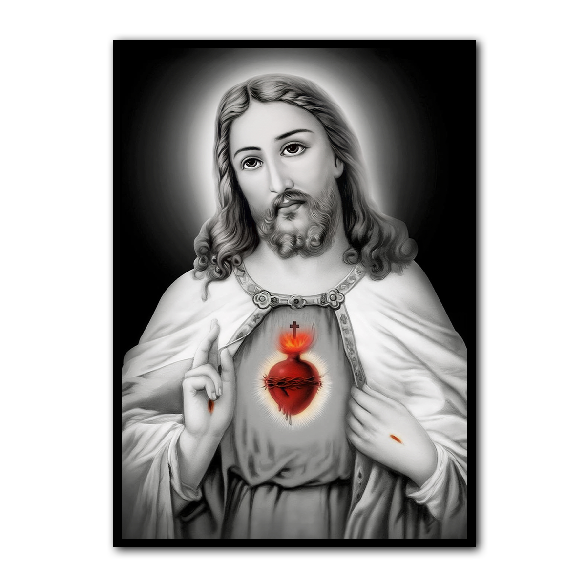 Divine Mercy – Jesus Sacred Heart Metal Wall Art