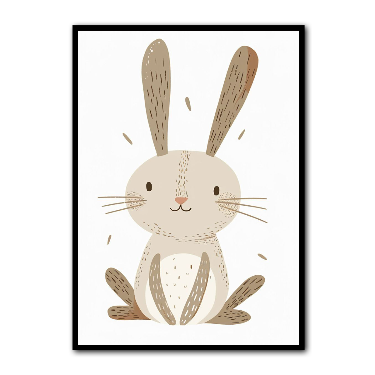 Sweet Bunny Kids Metal Wall Art