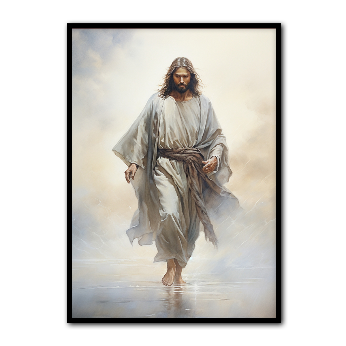 Jesus Walking on Water – Divine Strength HD Metal Wall Art