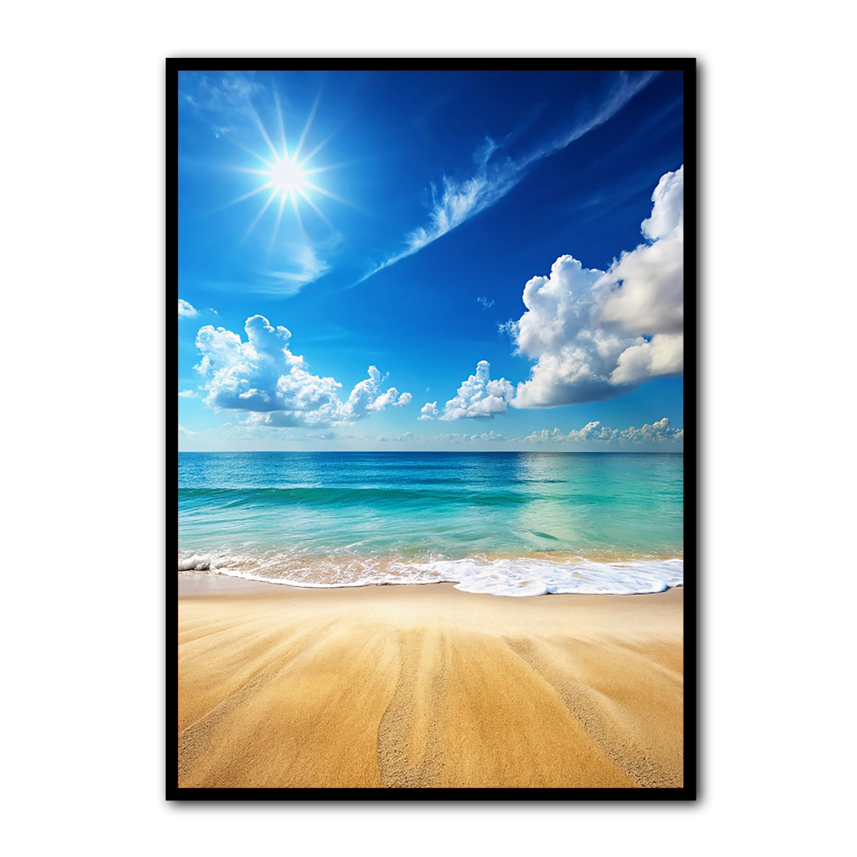 Azure Calm Beach Wall Art – Modern HD Metal Wall Art