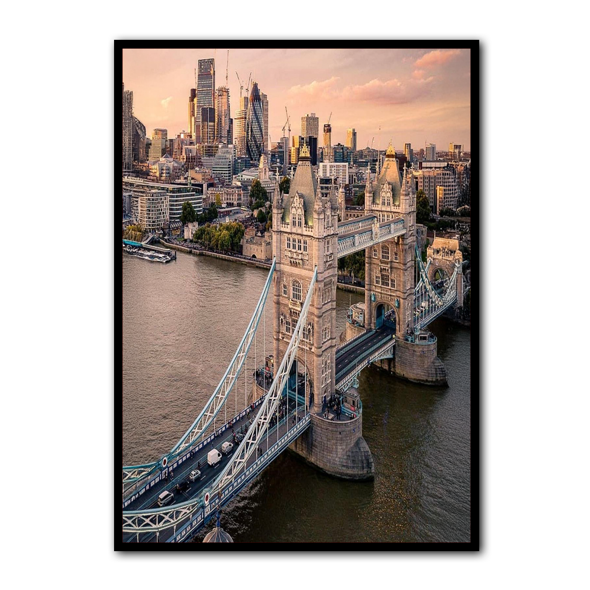 London Tower Bridge – Sunset Cityscape Metal Wall Art