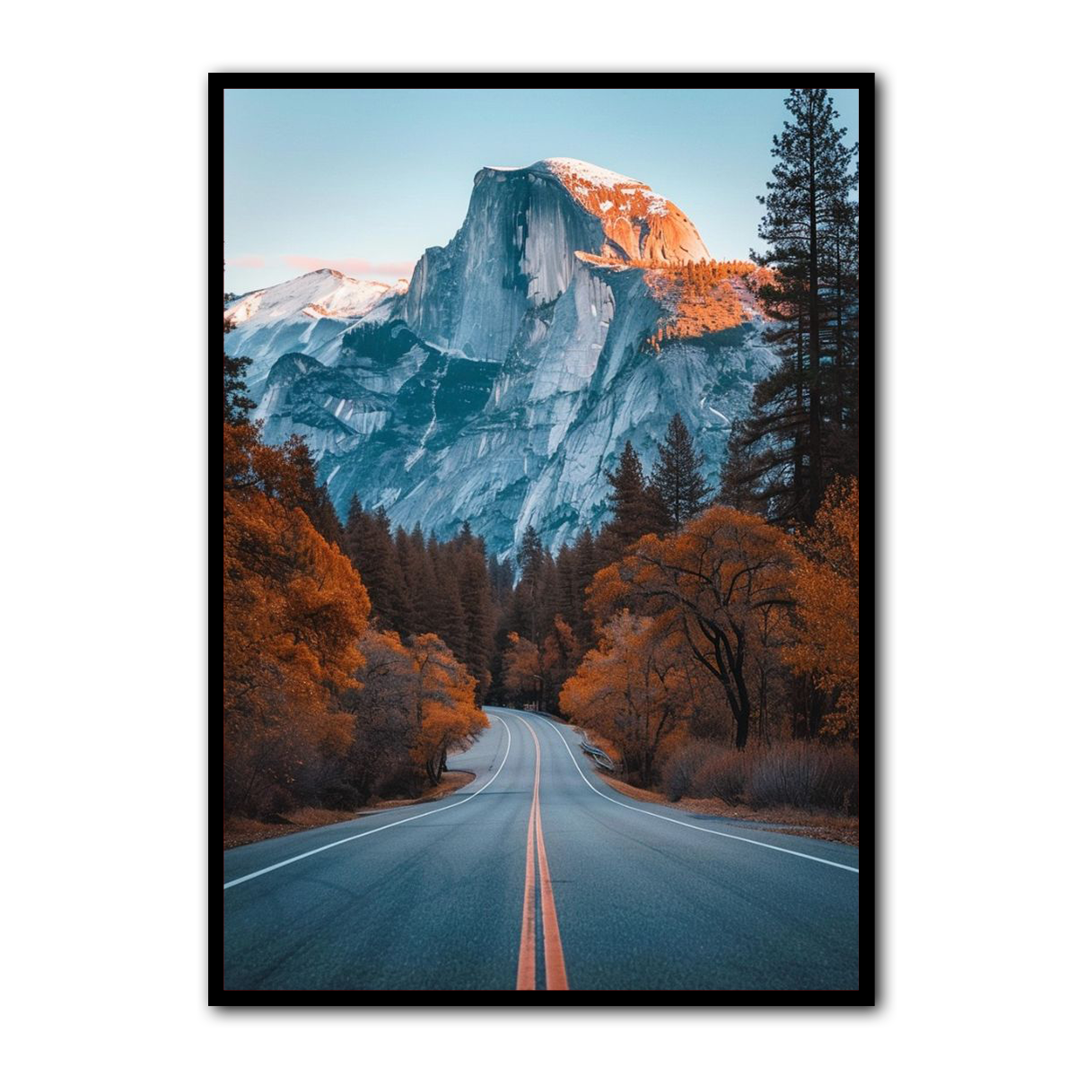“Road to Yosemite” – Mountain Adventure Metal Wall Art