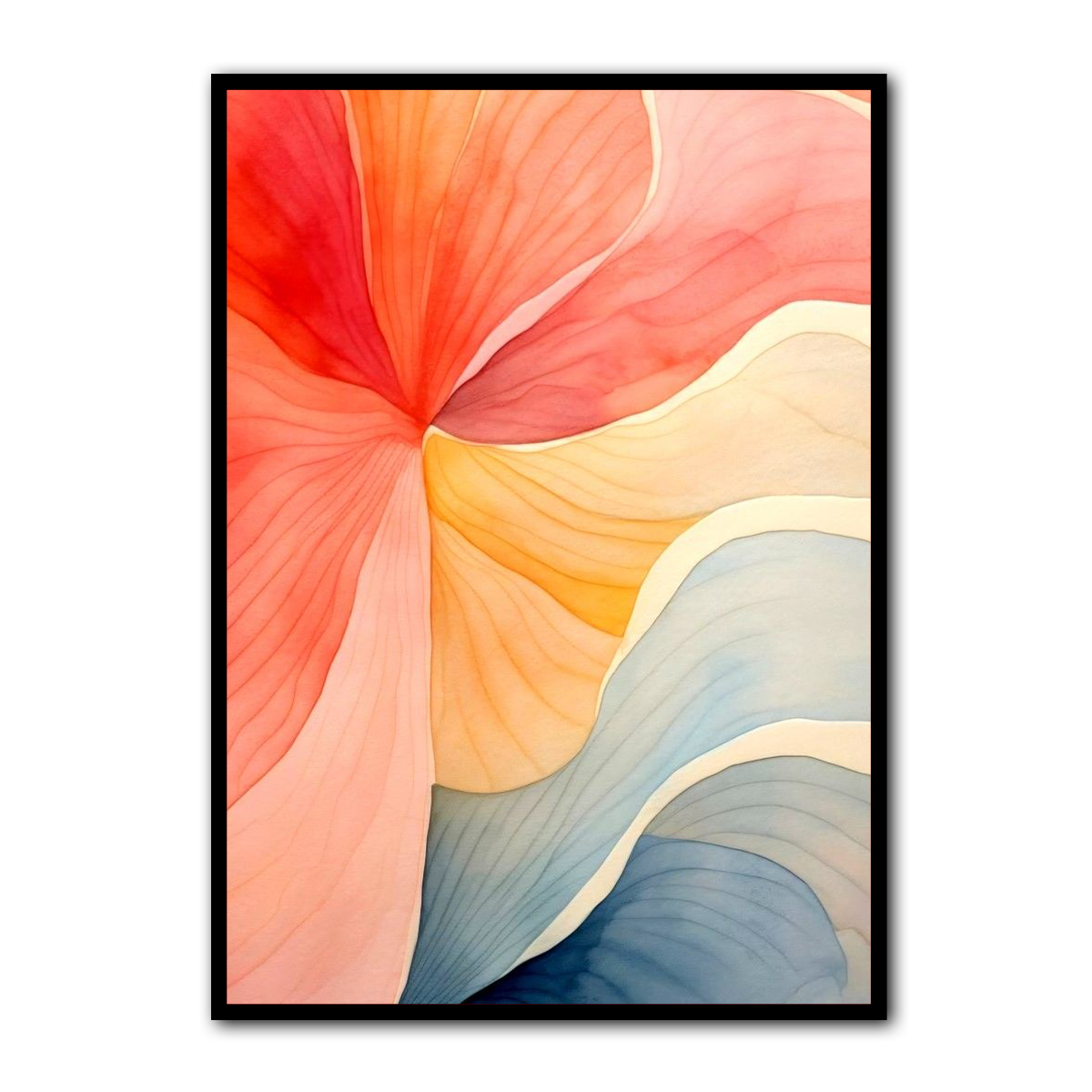 Radiant Bloom Currents – Colourful Nature Metal Wall Art