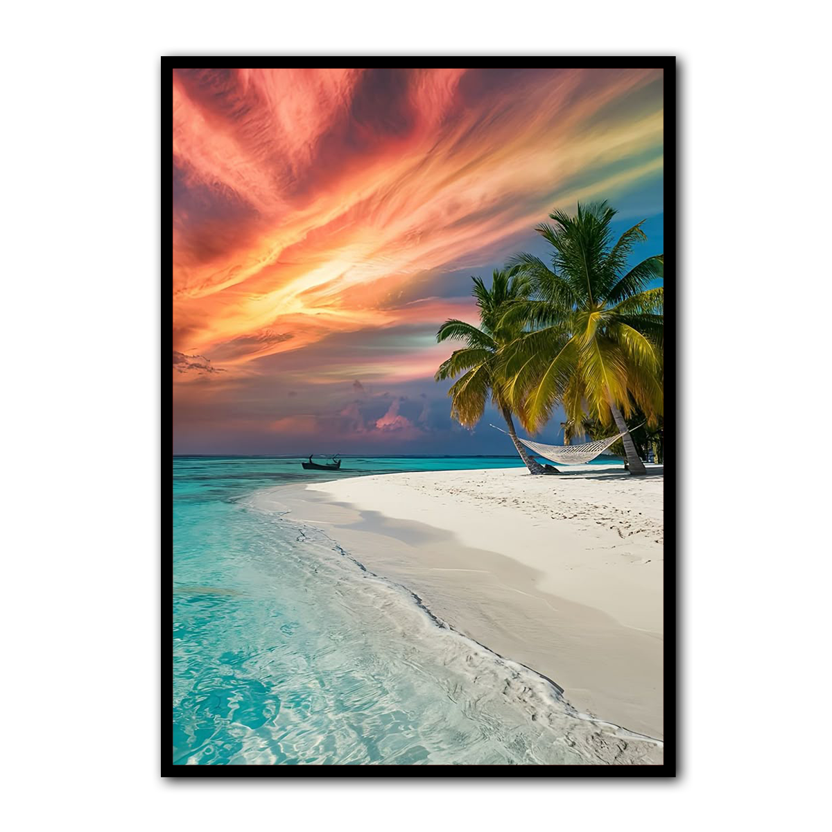 Paradise Glow Beach Metal Wall Art
