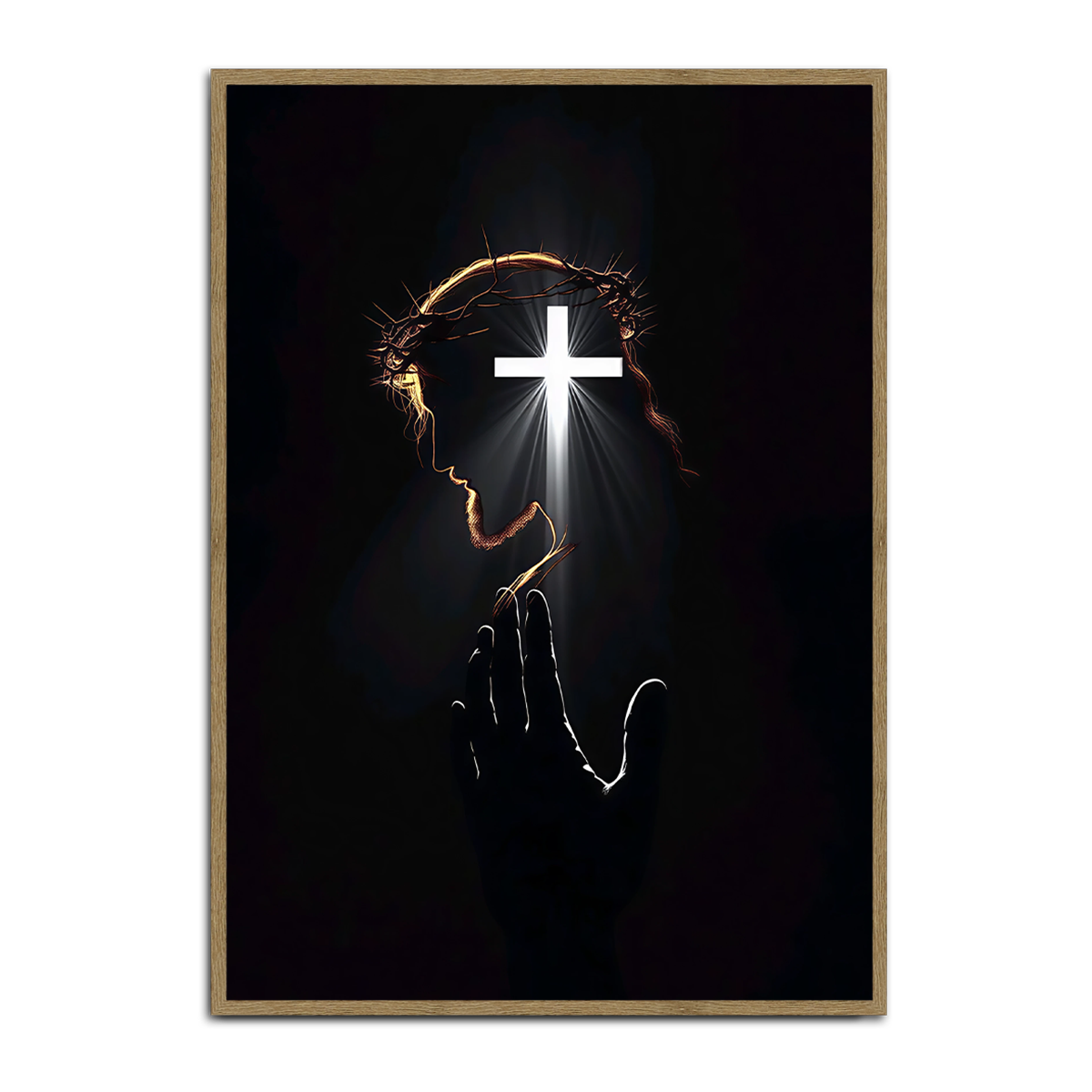 “Light of Salvation” – Christian Wall Art | Jesus & Cross HD Metal Print
