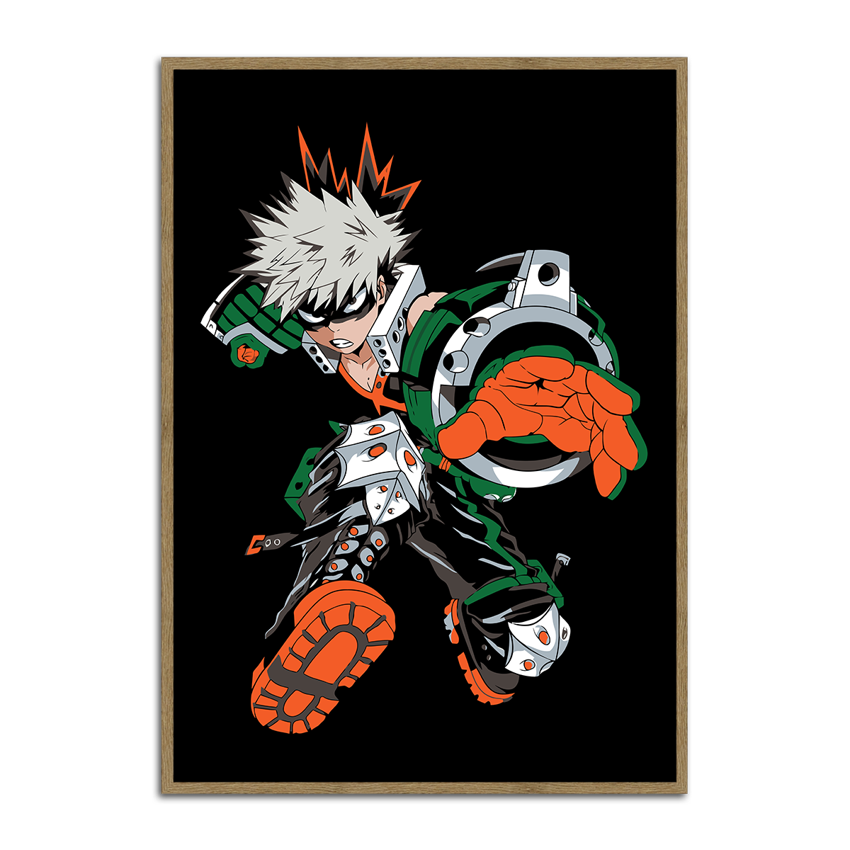 Bakugo Explosion Mode Metal Wall Art