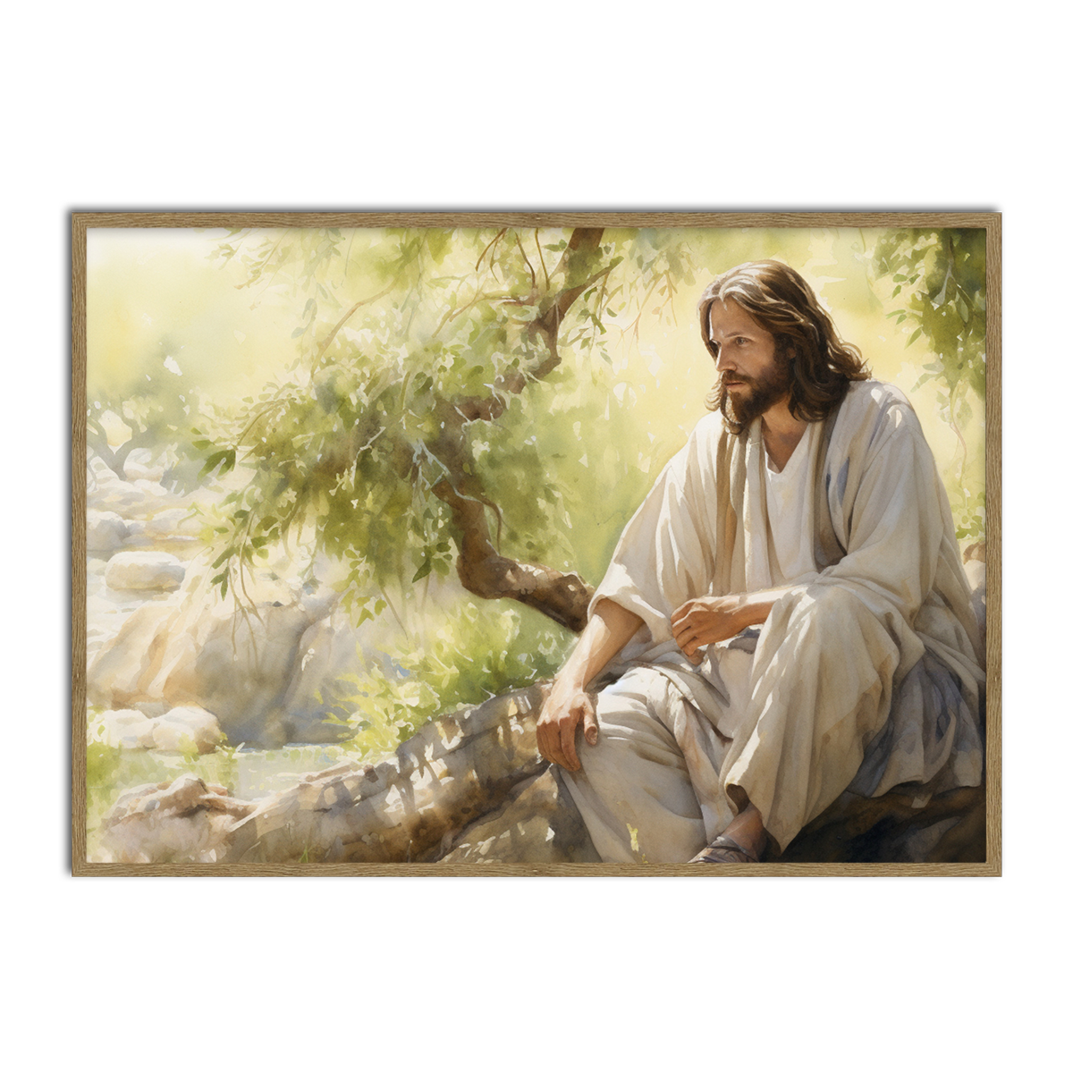 Jesus in Stillness – HD Metal Religious Wall Art