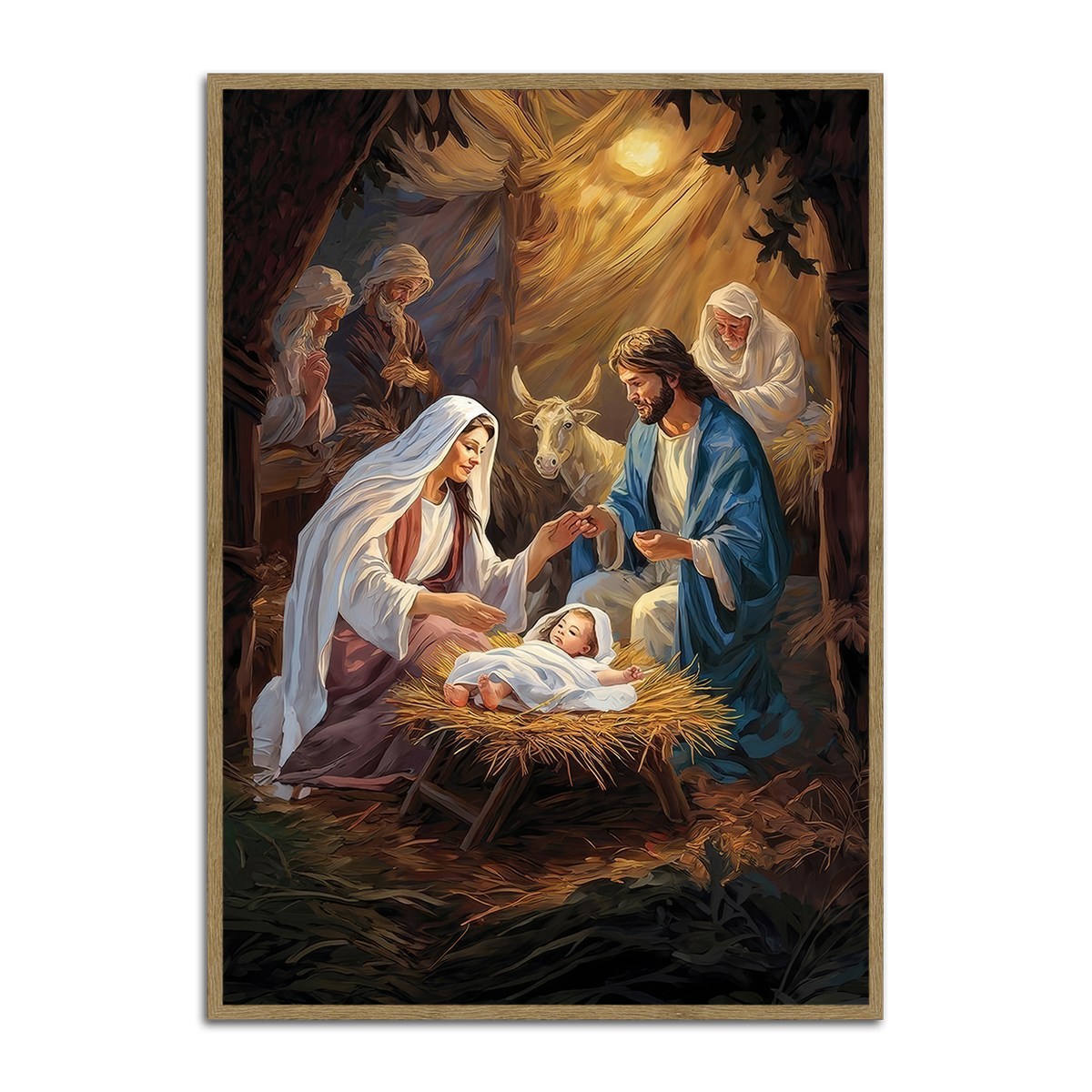 The Light of Bethlehem – Holy Family Metal Wall Art