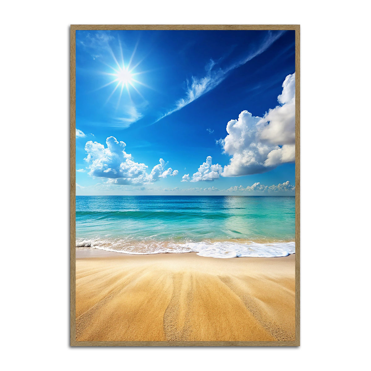 Azure Calm Beach Wall Art – Modern HD Metal Wall Art