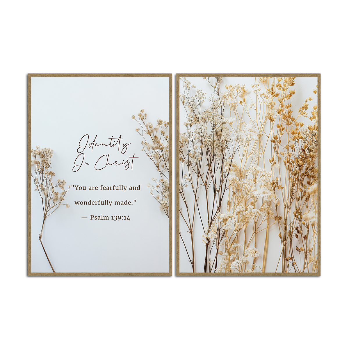 Identity in Christ – Psalm 139:14- 2 Panel Metal Wall Art