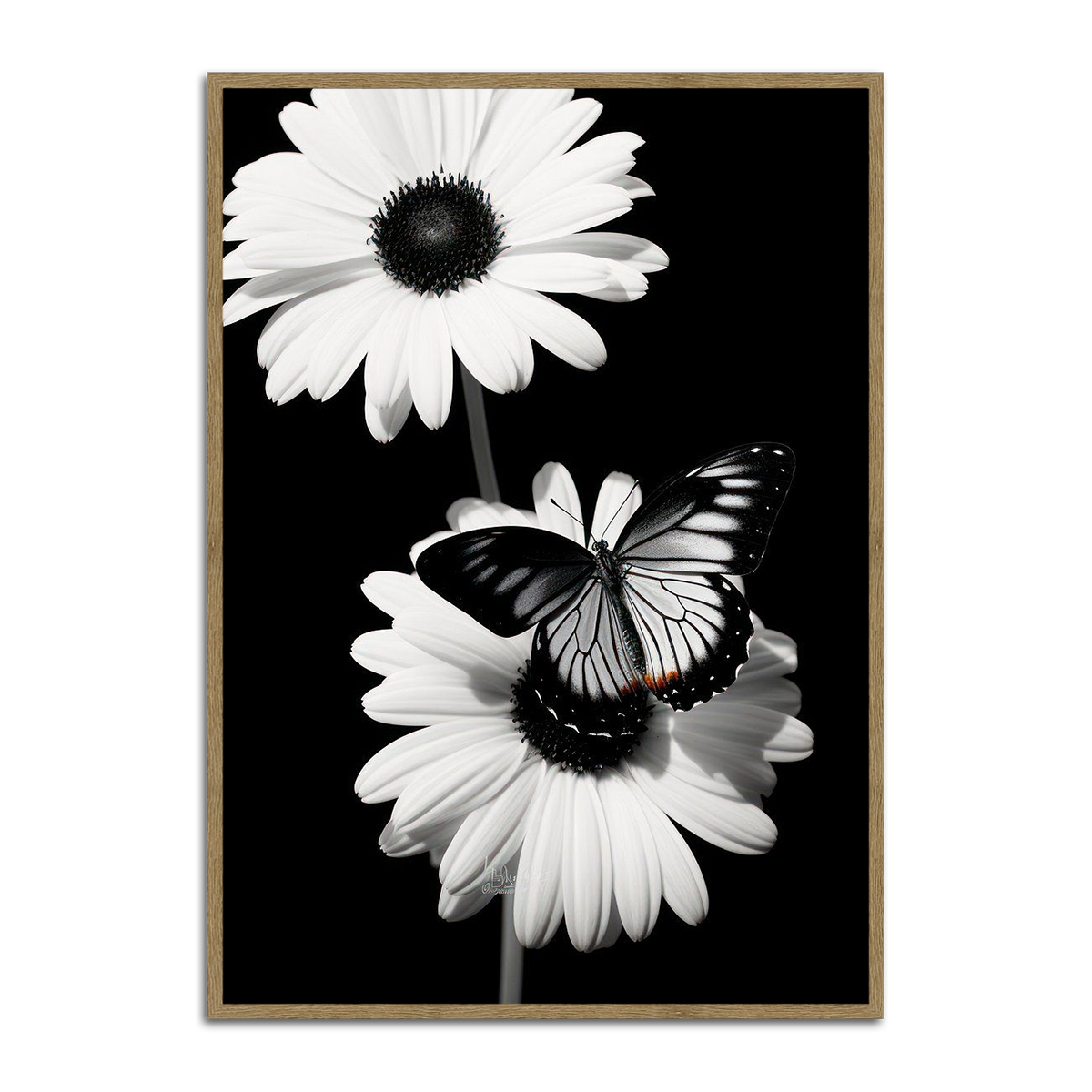 “Grace in Bloom” – Butterfly & Daisy Metal Wall Art