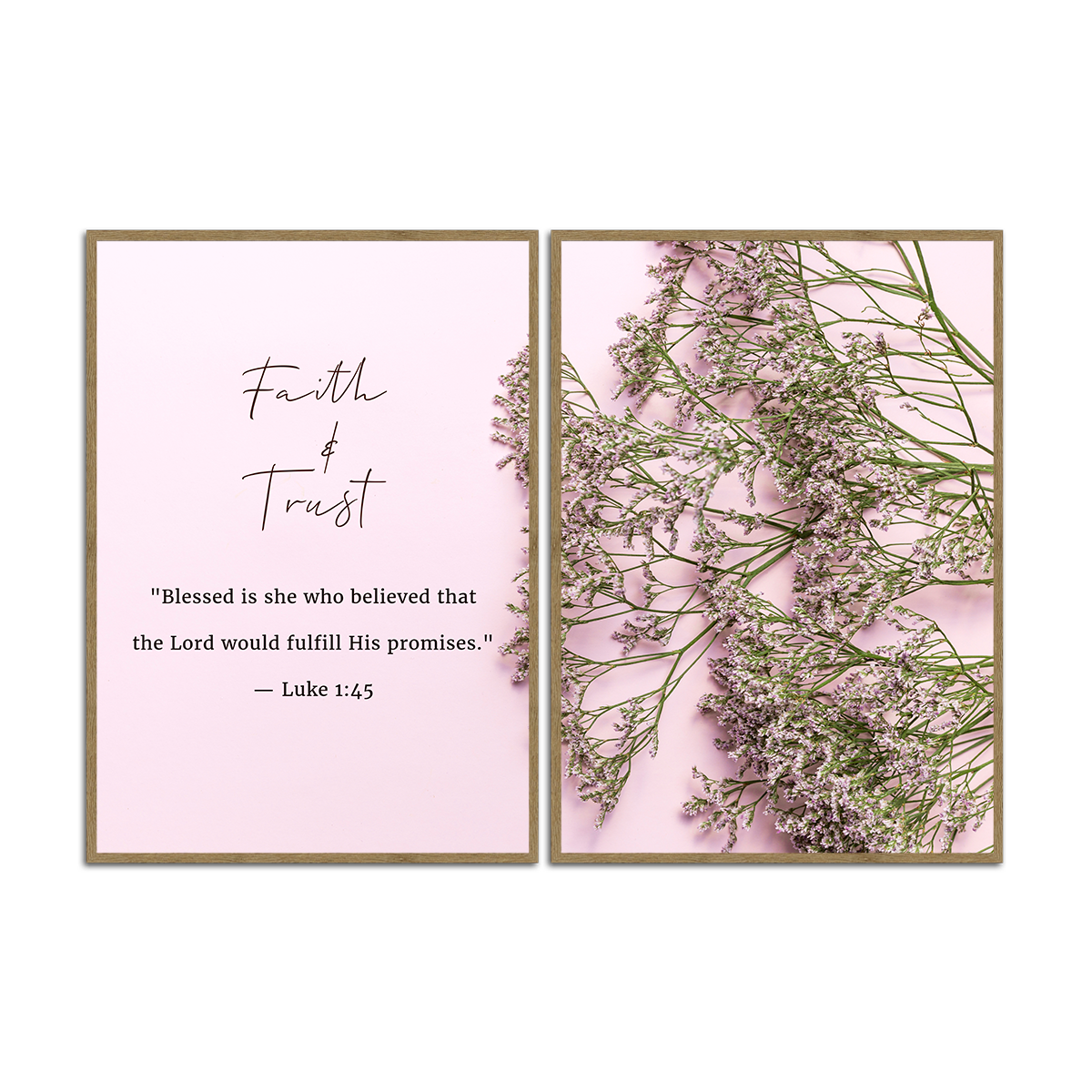 Faith & Trust – “Blessed Is She Who Believed” - 2 Panel Metal Wall Art