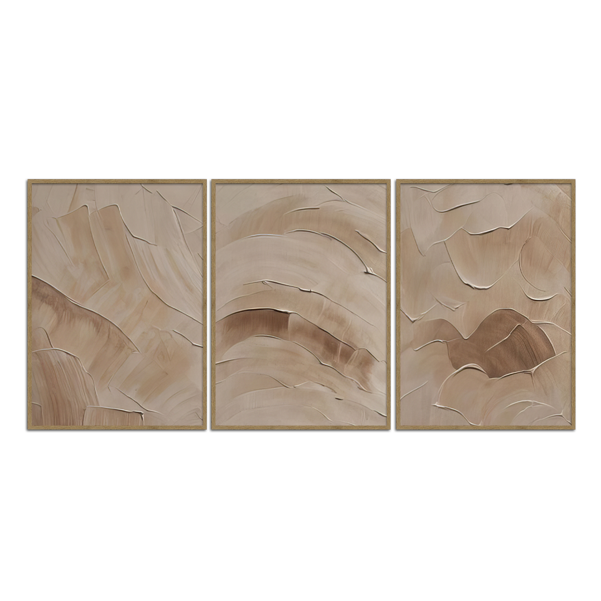 “Earthen Flow” – 3-Panel Metal Wall Art