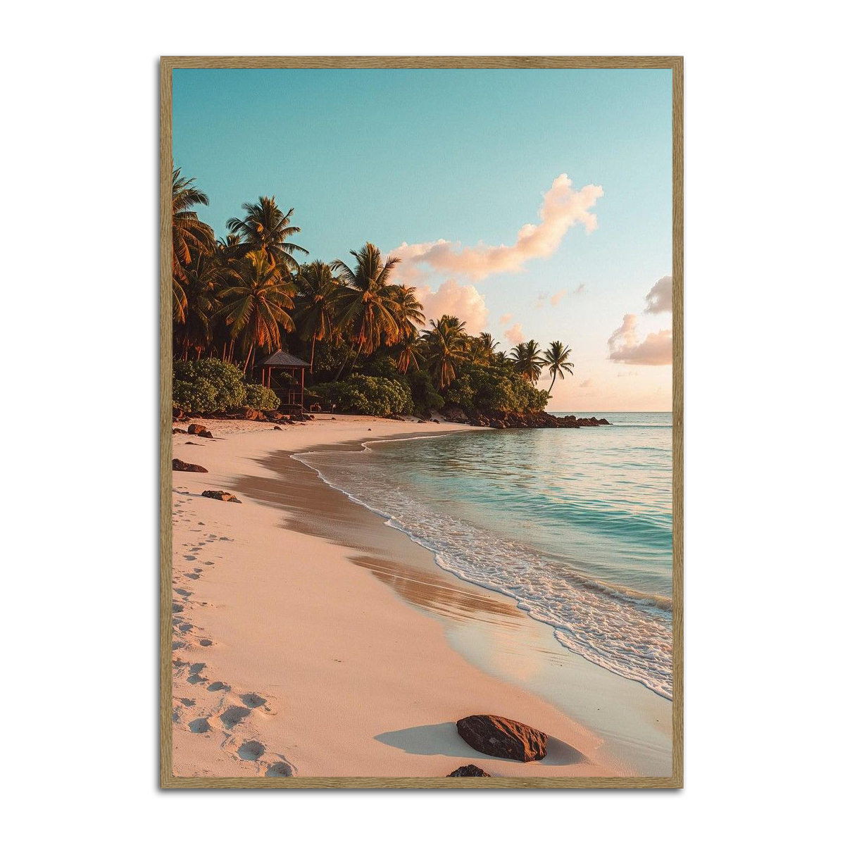 Tropical Serenity Beach Metal Wall Art