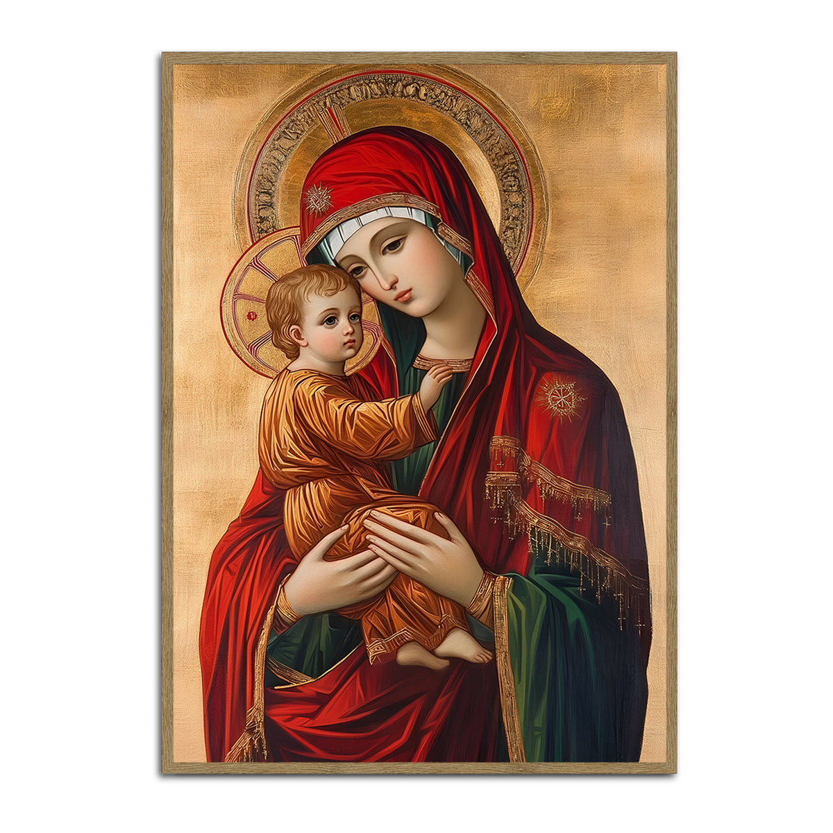 “Mother of Grace” – Religious Icon Metal Wall Art