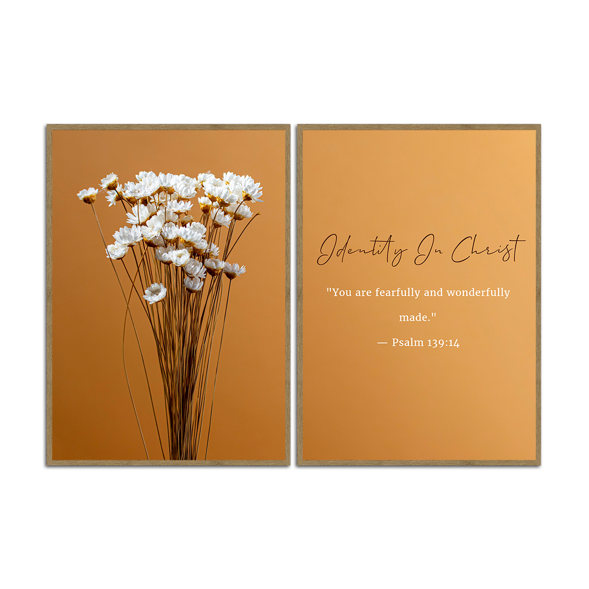 “Fearfully & Wonderfully Made” – Bible Verse - 2 Panel Metal Wall Art