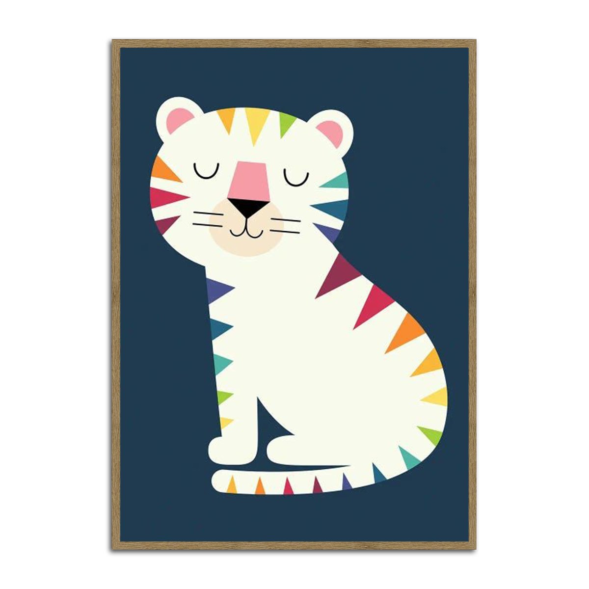 Rainbow Tiger Kids Metal Wall Art