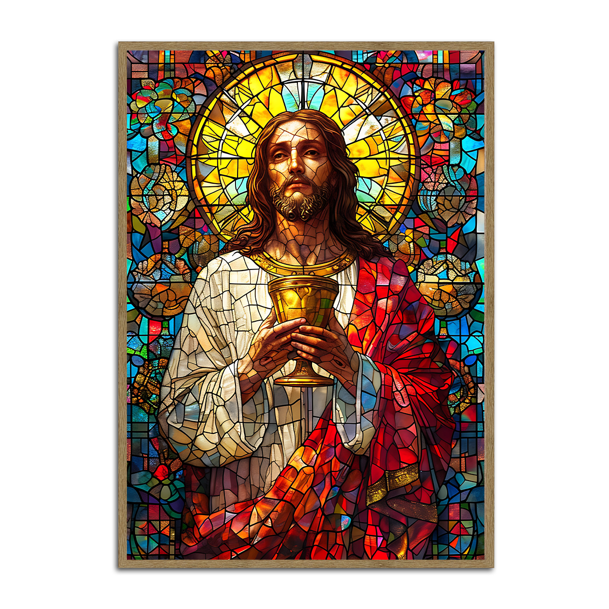 The Holy Chalice – Jesus HD Metal Christian Wall Art