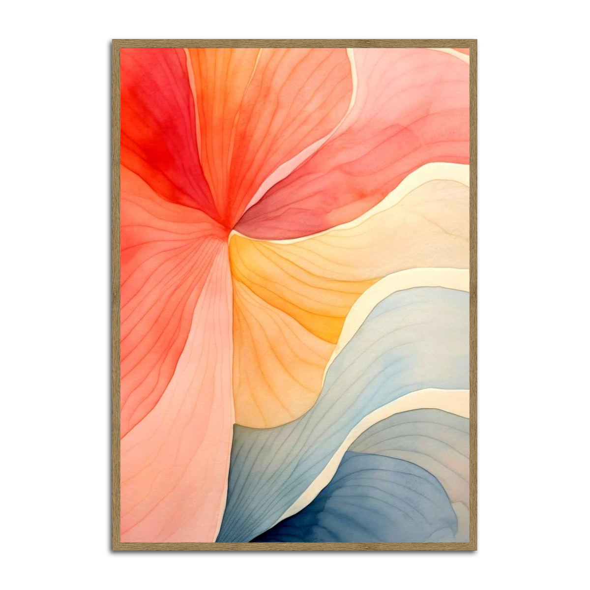 Radiant Bloom Currents – Colourful Nature Metal Wall Art
