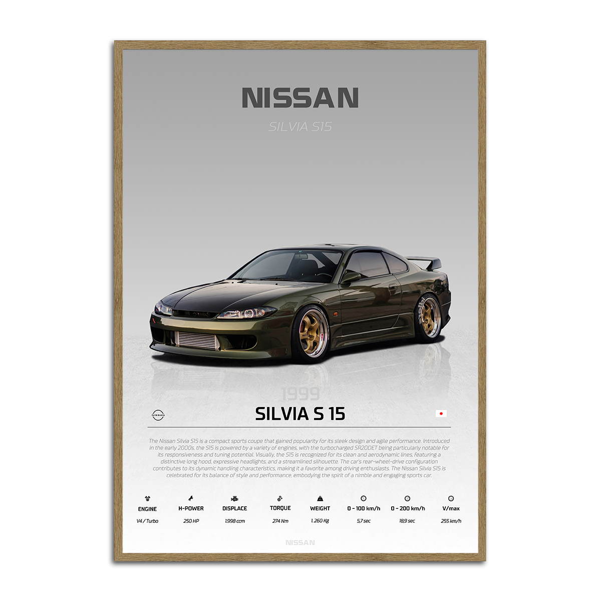 Nissan Silvia S15 Metal Wall Art