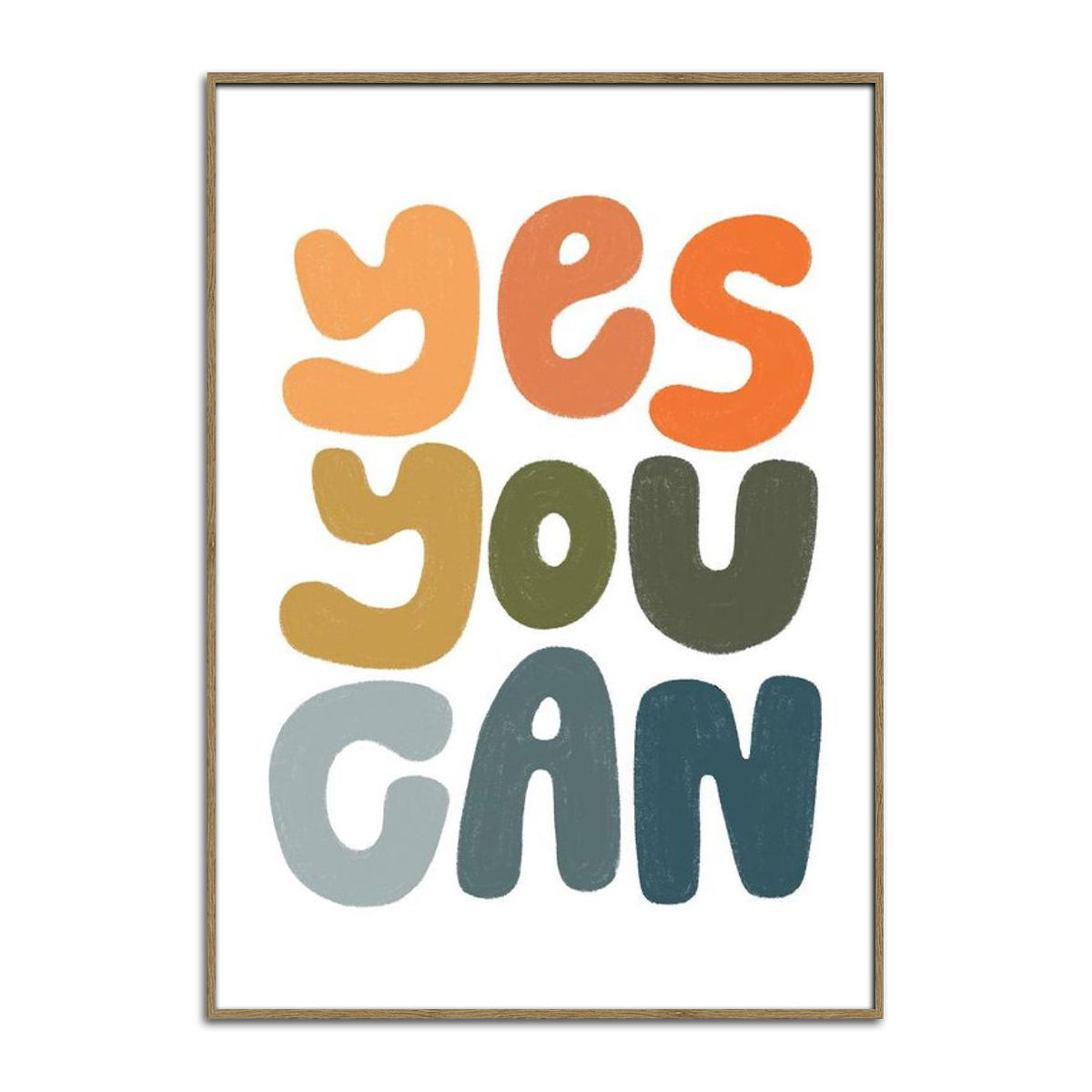 Yes You Can Kids Wall Art – Motivational HD Metal Print