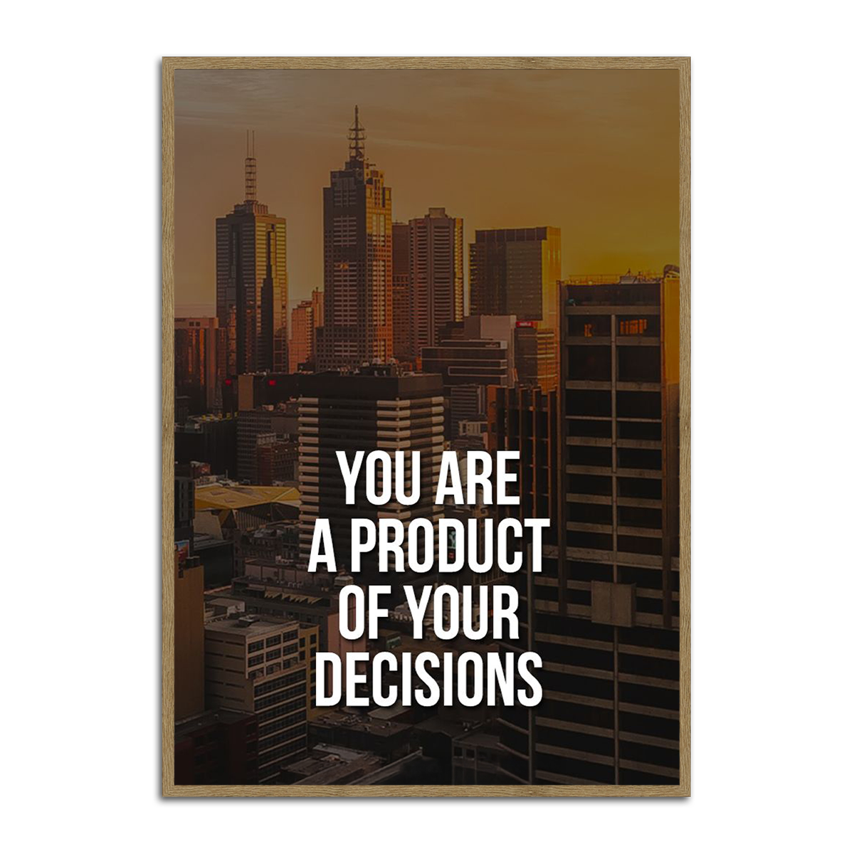 product of Your Decisions – Melbourne Cityscape Motivational Metal Art