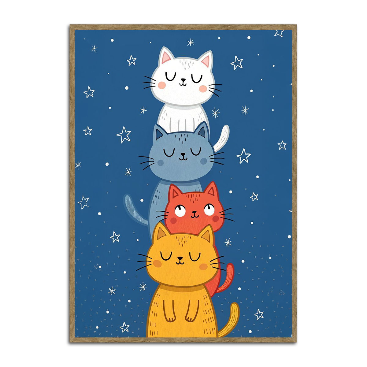 Stacked Cats Nursery Metal Wall Art