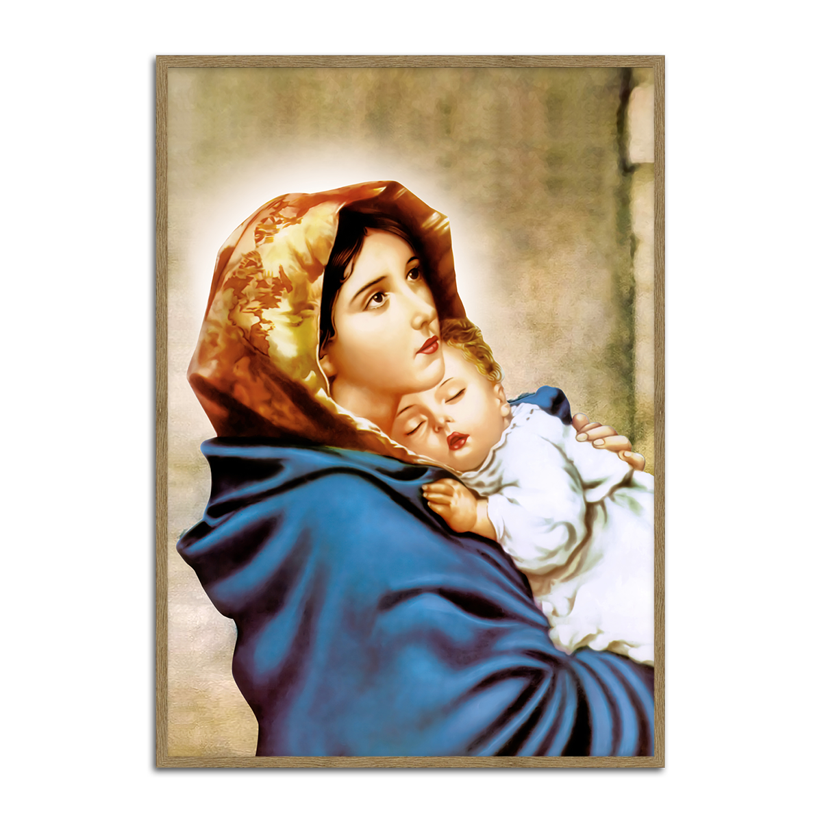 Mother Mary and Baby Jesus – Divine Comfort HD Metal Wall Art