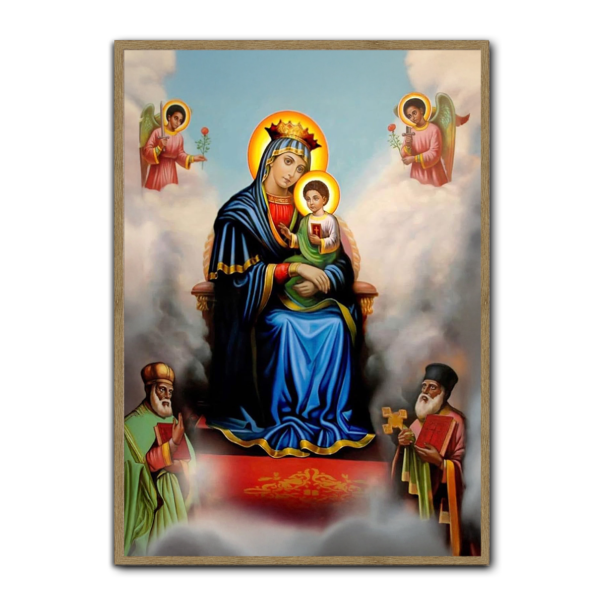 Queen of Heaven – Mother Mary and Child Jesus HD Metal Wall Art