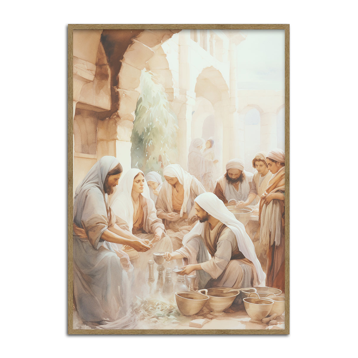 The Washing of Feet – Humility and Grace HD Metal Wall Art