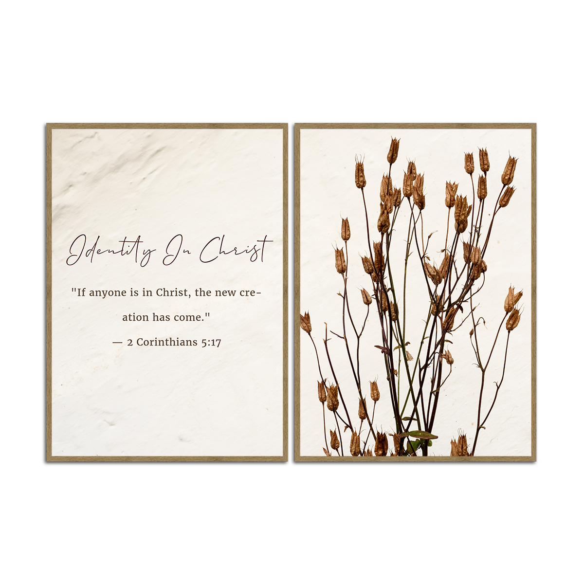 Christian Quote – Identity in Christ - 2 Panel Metal Wall Art