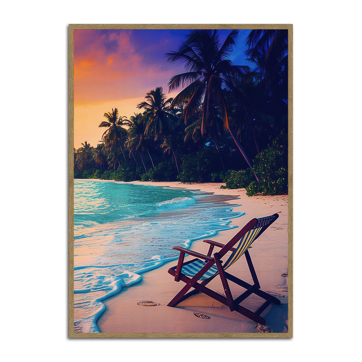 Sunset Serenity Beach Metal Wall Art