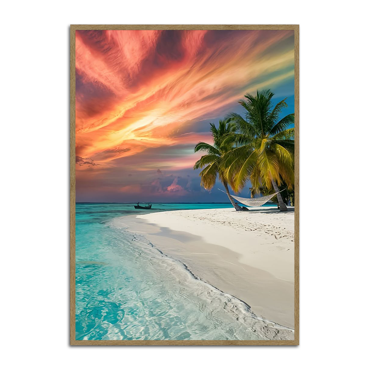 Paradise Glow Beach Metal Wall Art