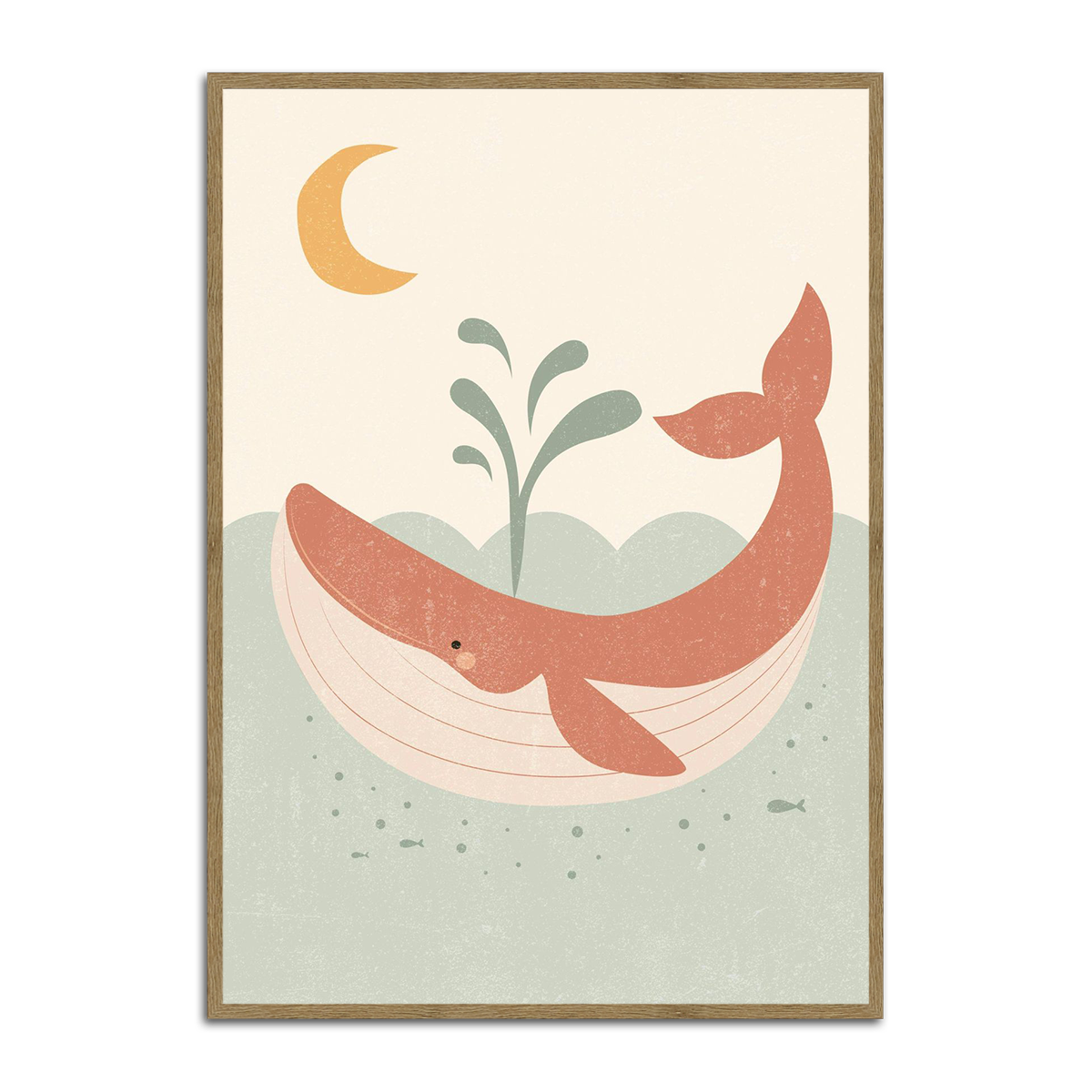 Dreamy Whale Kids Metal Wall Art