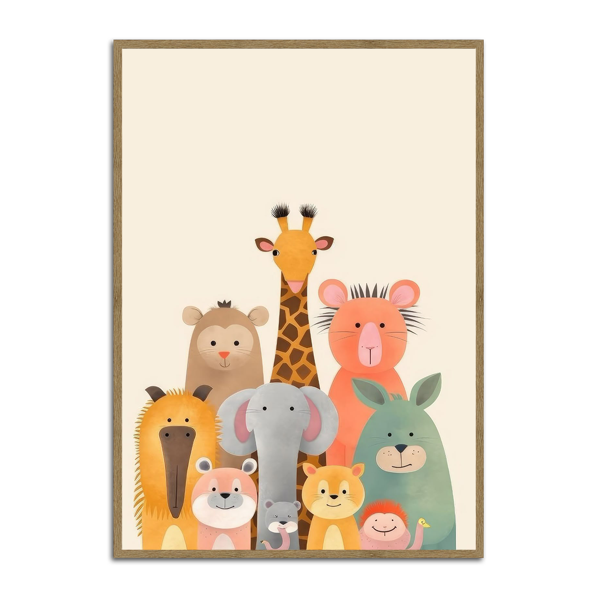 “Jungle Friends” Kids Metal Wall Art