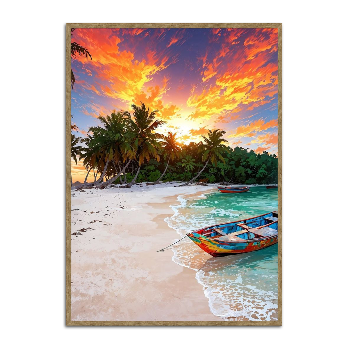 Tropical Serenity – Beach Sunset HD Metal Wall Art