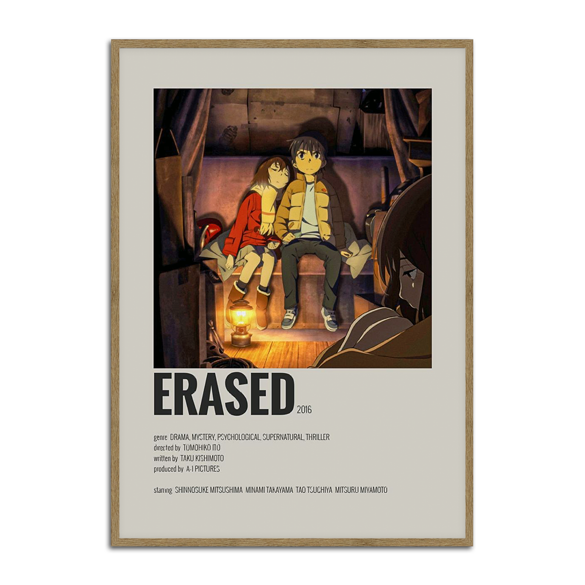 “Time and Memory” ERASED Anime Metal Wall Art