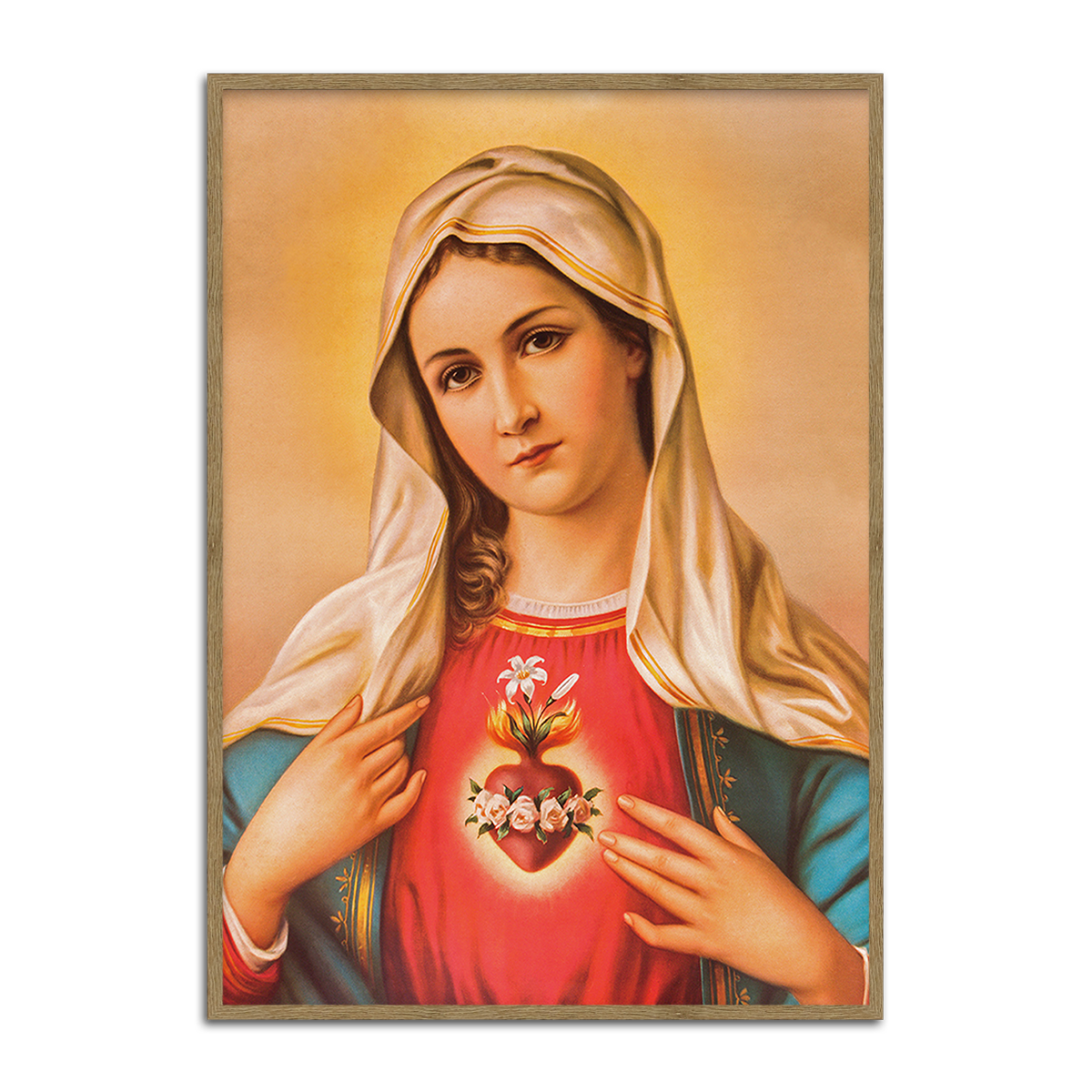 Sacred Heart of Mary – Divine Love HD Metal Wall Art