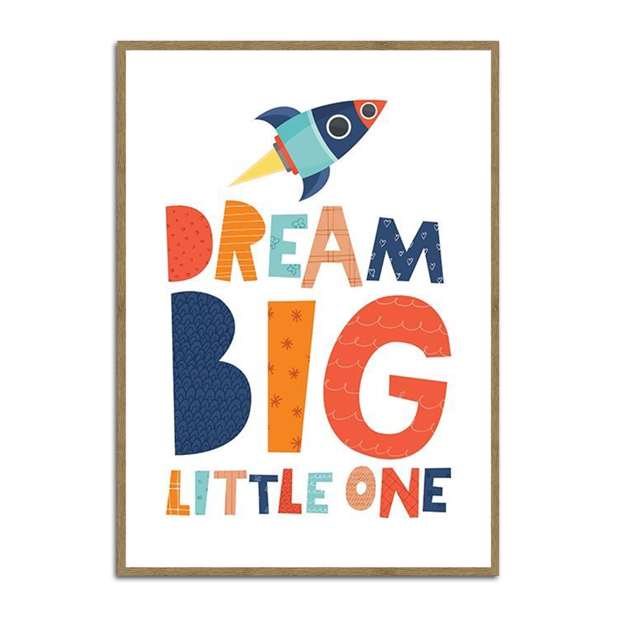 Dream Big Little One Kids Wall Art – HD Metal Print