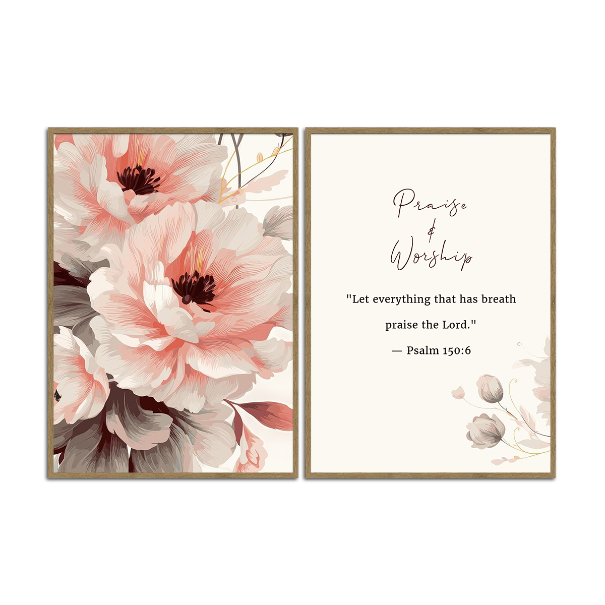 Praise & Worship – Psalm 150:6 - 2 Panel Metal Wall Art