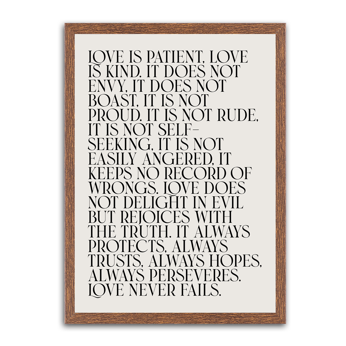 Love is Patient HD Metal Wall Art