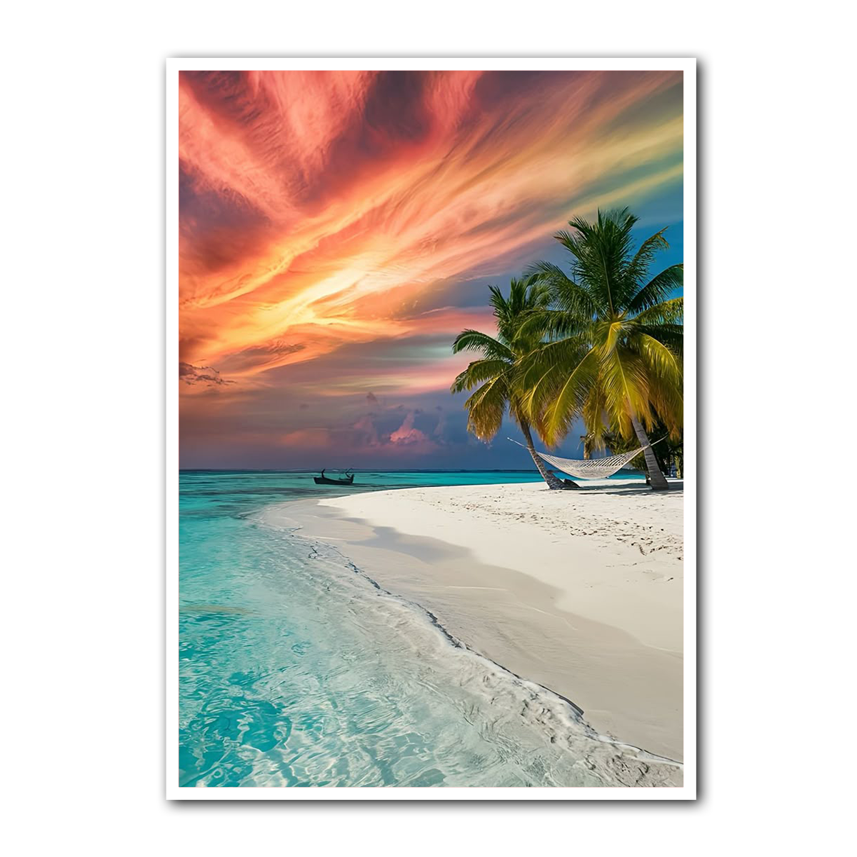 Paradise Glow Beach Metal Wall Art