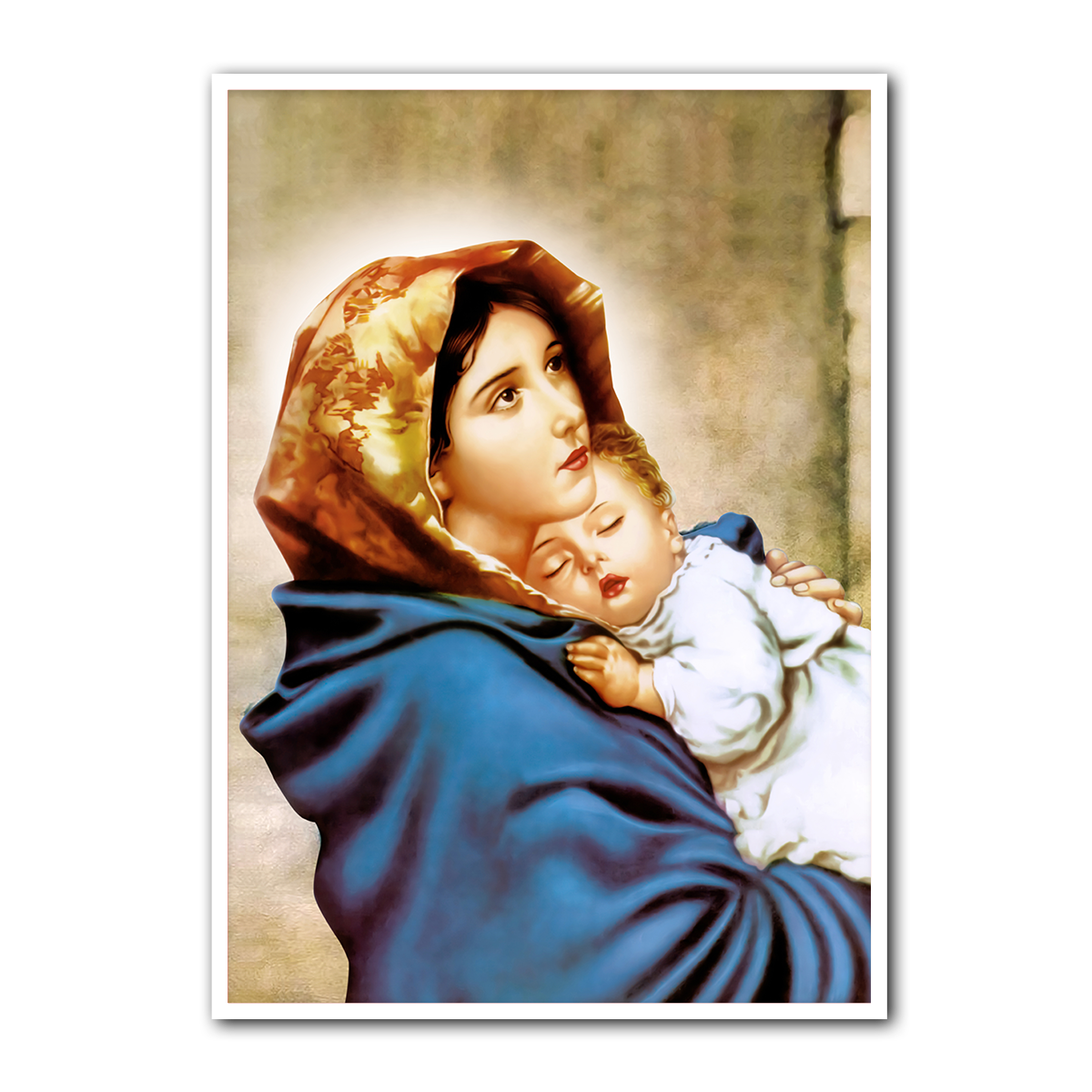 Mother Mary and Baby Jesus – Divine Comfort HD Metal Wall Art