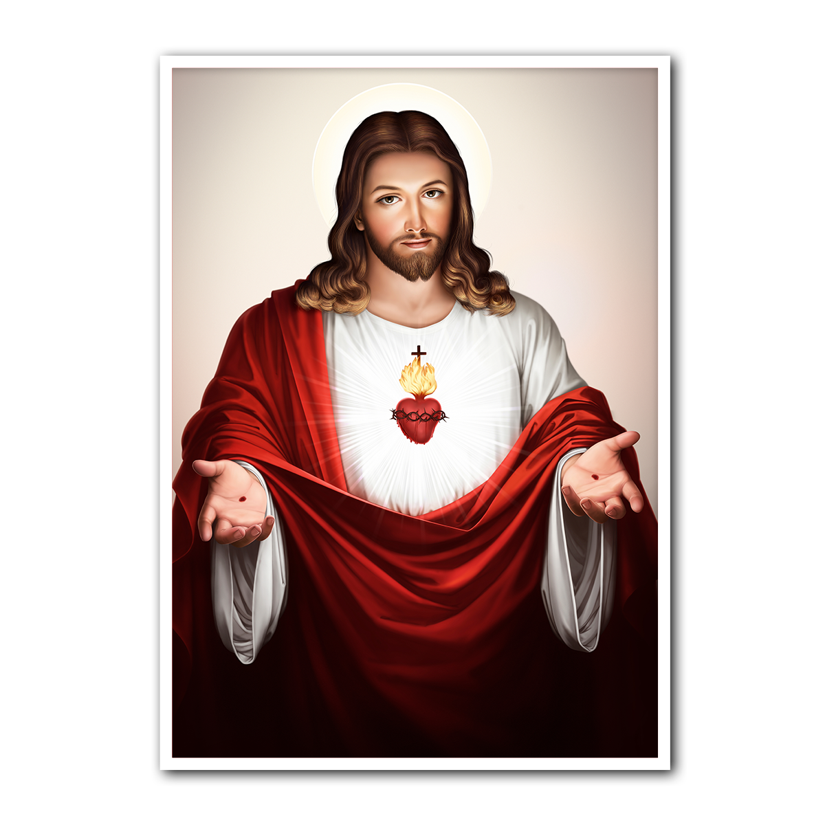 The Sacred Heart – Jesus of Compassion HD Metal Wall Art
