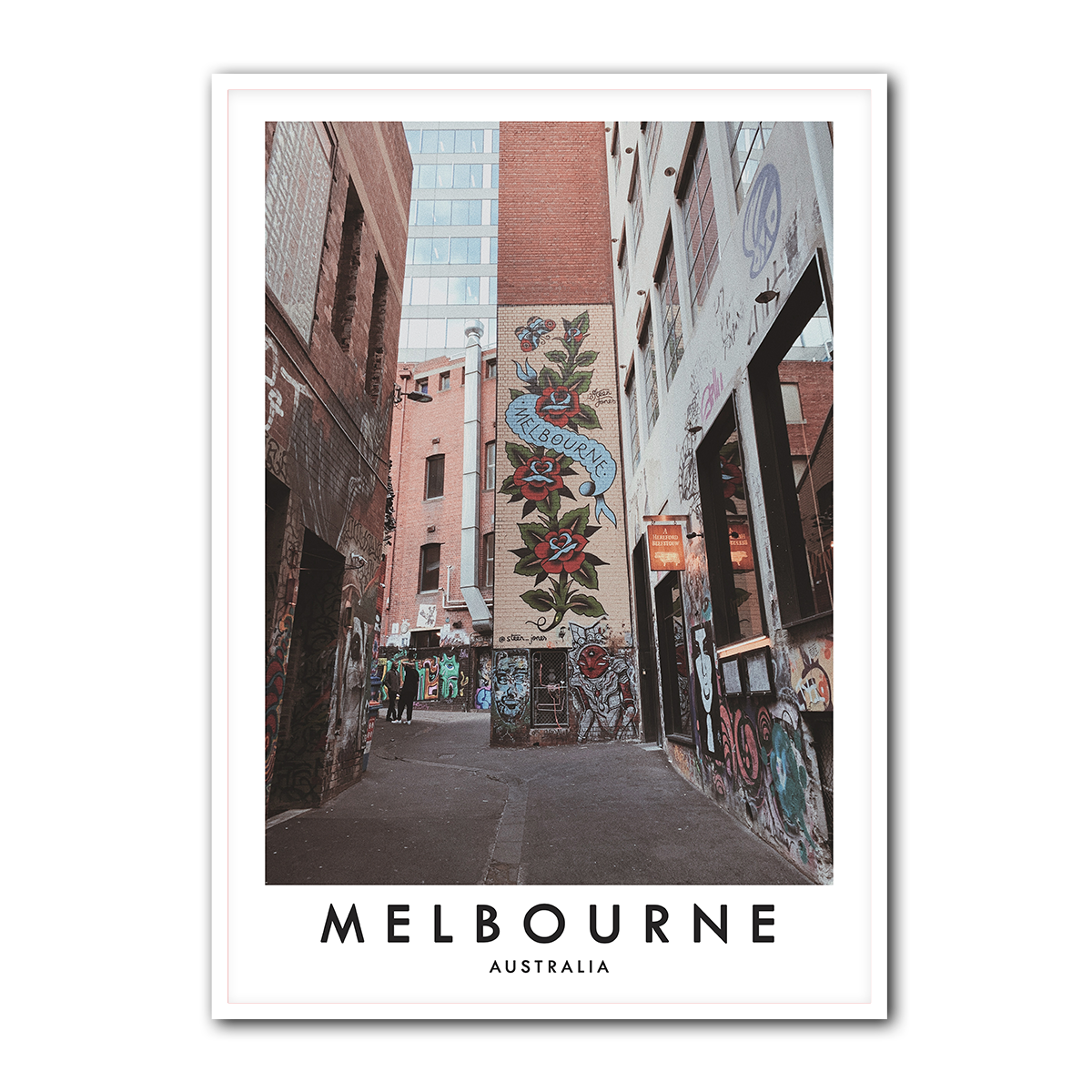 Melbourne Street Art Metal Wall Print