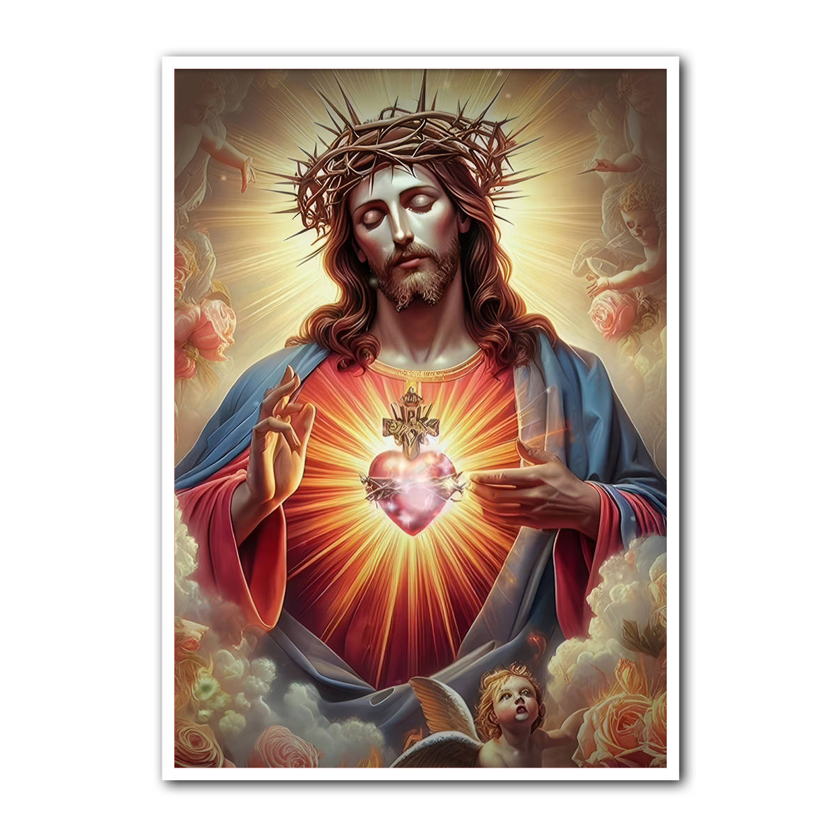 Sacred Heart Devotion – Jesus Metal Wall Art