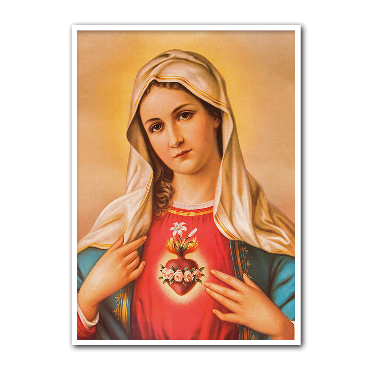 Sacred Heart of Mary – Divine Love HD Metal Wall Art