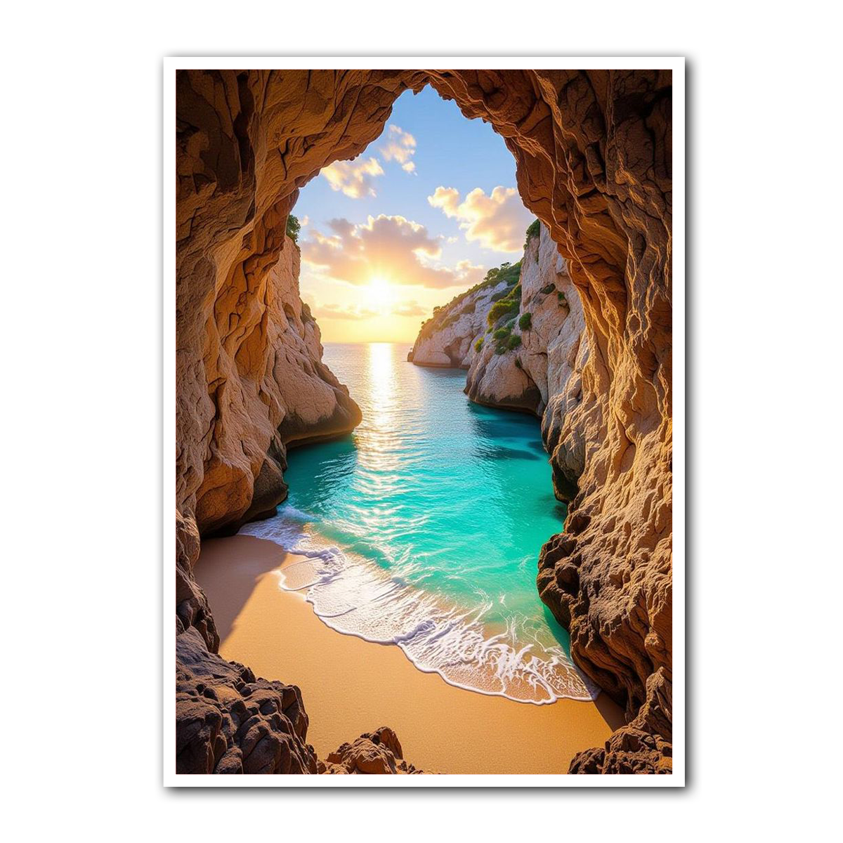 Hidden Paradise Beach Metal Wall Art – HD Metal Print